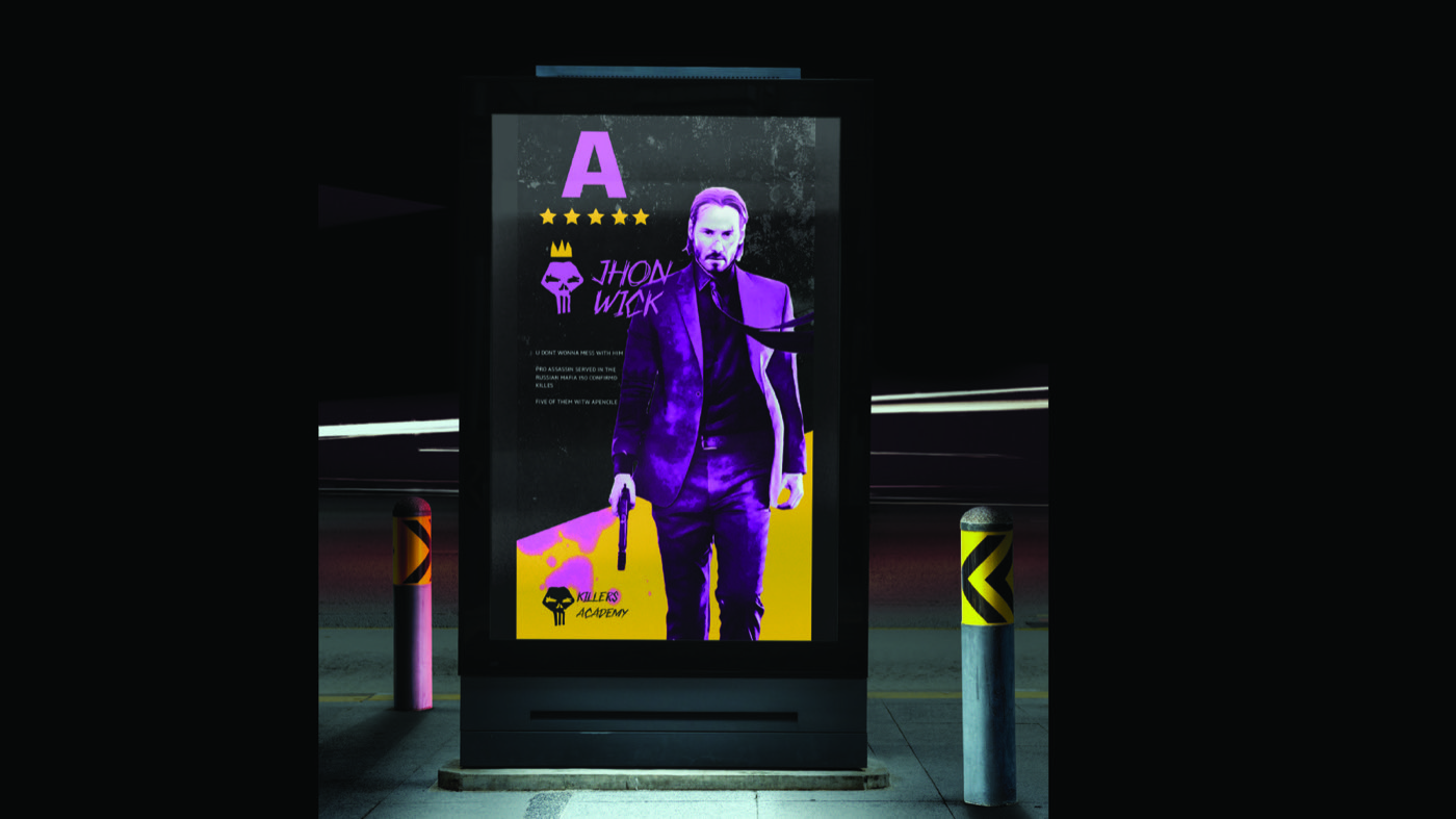 Street poster: John Wick, rank A, five stars